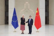 独占七夫中国人民银行行长潘功胜与欧洲中央银行行长拉加德举行中欧央行行长首次年度会晤